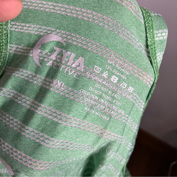 ZYIA active green nimbus tank top semi sheer women’s size XXL activewear running - Picture 8 of 8